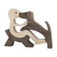 thumbnail image 1 of Homerr Personalized Wooden Ornament Wooden Carvings Ornament for Memory Gifts Nordic Style Cute Pet & Owner Loving Statues for Dog Rabbit Bird Home Custom Family Name Puzzle, 1 of 7