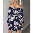 thumbnail image 4 of Vestido de moda para mujer, vestido con hombros descubiertos, vestido floral de cintura alta, vestido de manga larga, calidad inigualable, 4 of 6