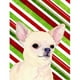 11 x 15 Po Chihuahua Canne à Sucre Vacances Drapeau de Noël&44; Taille du Jardin – image 1 sur 1