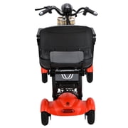 Bangeran Long Range Electric Medical Scooter 25 MILES, Powerful Li-on Battery Large Seat, Foldable Portable - Matte Red