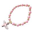 thumbnail image 2 of Women'S Beaded Bracelet, Elastic White Beaded Bracelet, Angel Winged Bracelet, Healing Jewelry, Gifts For Teenagers And Girls Pink Free Size, 2 of 4