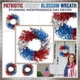 thumbnail image 6 of 4th of July Wreath, 17.71 Inch Red White Blue Patriotic Gypsophila Wreath, Large Full Front Door Wreath, Festive Independence Day Decor for Porch, Mantel, Memorial Day and Holiday Celebrations, 6 of 7