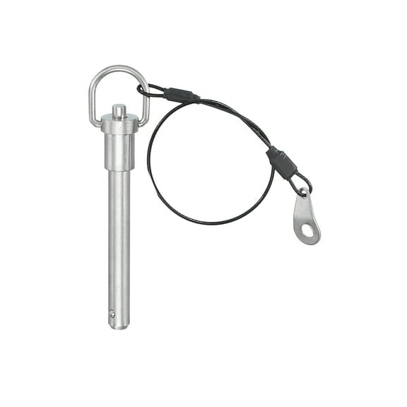 Uxcell 304 Stainless Steel Ring Handle Locking Pin Ball Lock Pins Quick Release Safety Locating Pins 3/8 x 2.36"