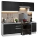 thumbnail image 1 of Cocina Integral con Acessorios 240cm Glamy Blanco/Negro, 1 of 5