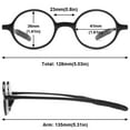 thumbnail image 3 of MAGIMODAC Reading Glasses Women Retro Round Clear Lens Reader for Men Lightweight Small Circle Frame Glasses 1.0 1.25 1.5 1.75 2.0 2.25 2.50 2.75 3.0 3.25 3.5 3.75 4.0, 3 of 5