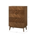 thumbnail image 5 of Nova Rem 47 Inch Tall Dresser, 5 Drawers, Metal Bar Handles, Angled Legs, 5 of 5