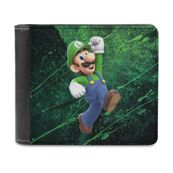 Luigi's Mansion PU Leather Wallet With Card Slots Bifold Wallet Money Organizers Holder Gift For Men And Women