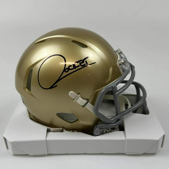 Autographed/Signed Raghib Rocket Ismail Notre Dame Fighting Irish Football Mini Helmet Beckett BAS COA