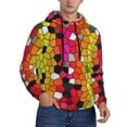 thumbnail image 2 of Pofeuu Colorful Tie Dye Stained Glass 1 Print Mens Casual Hooded Collar Drawstring Hoodies Pullover Sweatshirts Casual Long Sleeve Shirts-XX-Large, 2 of 7