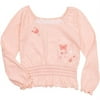 Faded Glory - Little Girl's Embroidered Long-Sleeved Peasant Top