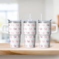 thumbnail image 2 of 20oz elephant Stainless Steel Tumbler with Handle and Straw Insulated Cup Travel Coffee Mug with Lid and Straw Reduces Condensation No Wet Surfaces Gift for Women Men, 2 of 6