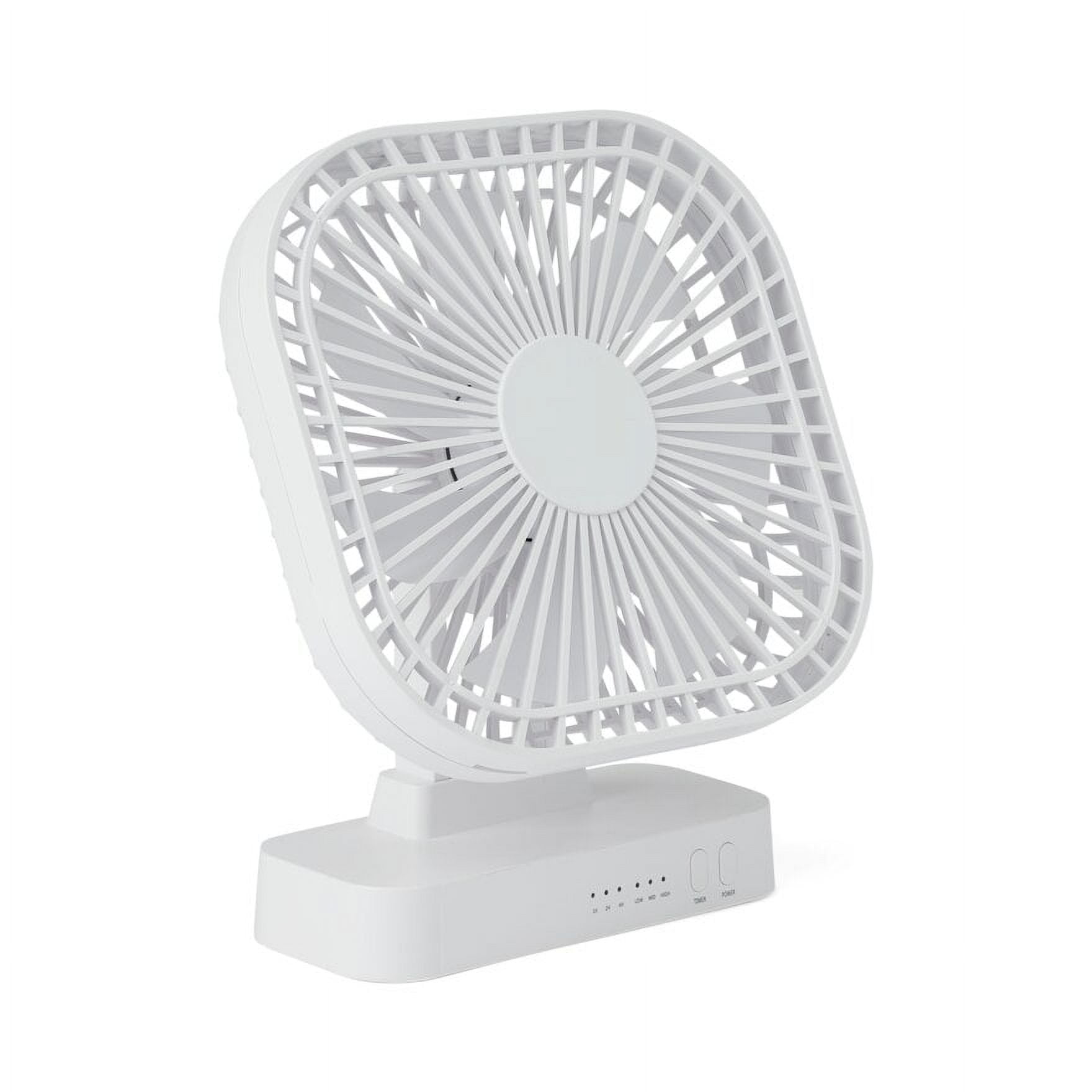 Medline Fan, Portable, 3-Speed, 5 Inches, Battery, White