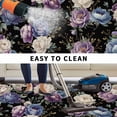 thumbnail image 4 of Country Flowers Outdoor Rug 4x6 Ft, Non Slip Washable Area Rug, Botanical Purple Blue Floral Black Patio Rugs Carpet Runner, Large Floor Mat for Indoor/Outdoor Deck Porch Camping, 4 of 8