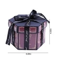 thumbnail image 3 of Nmdmisc Creative Surprise Explosion Gift Box,DIY Scrapbooking Set,Scrapbook DIY Handmade Photo Album Box with 6 Faces for Birthday Anniversary Valentine Day Wedding Proposal Engagement Gifts,Purple, 3 of 7