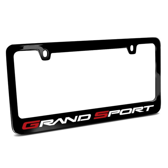 Chevrolet Corvette C6 Grand Sport Black Metal License Plate Frame