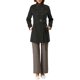 thumbnail image 2 of Abrigo de invierno de longitud media con doble botonadura y cuello alto para mujer Inspire Chic, color negro, 2 of 7