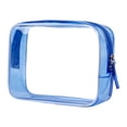 thumbnail image 2 of Bolsa de cosméticos transparente, organizador de cosméticos para artículos de aseo personal. Azul, 2 of 9
