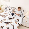 thumbnail image 3 of jejeloiu Cartoon Puffin Print Bed Sheets,Cute Animals Full Size Sheets For Boys,Black White,4-Piece,1 Flat Sheet, 1 Fitted Sheet and 2 Pillowcases, 3 of 6