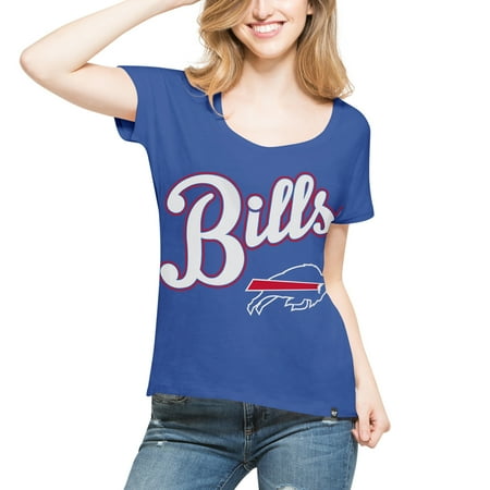 Buffalo Bills Tank - Buffalo Bills '47 Women's Flair Roundoff T-Shirt - Blue