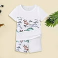 thumbnail image 2 of SUYIDA Little Boy Outfits Size 6 Cartoon Print Comfy Short Sleeve Tops and Shorts Set Round Neck Shorts Beach Playwear Outfits White,15-16Y, 2 of 3