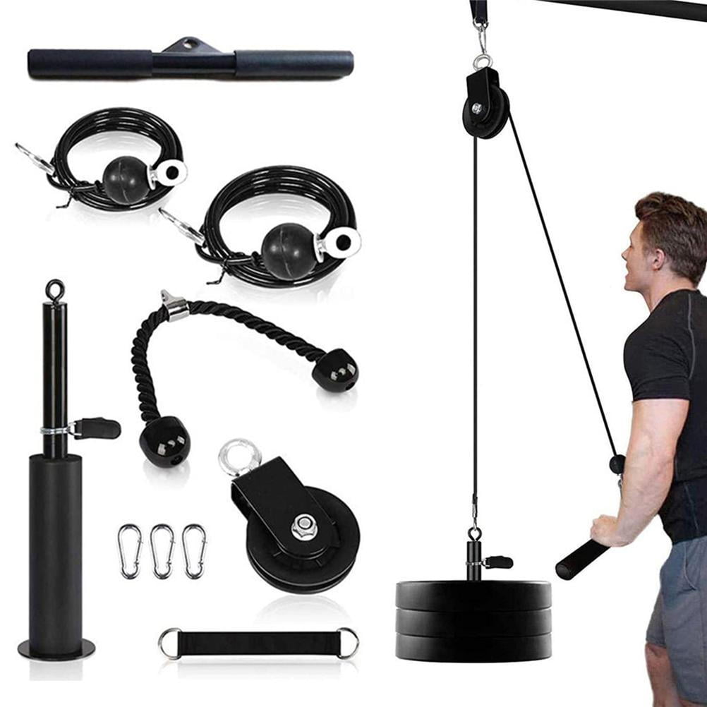 Home Gym Arm Strength Trainer Equipment for Biceps Curl Forearm Wrist Roller Trainer Sparkfire Fitness LAT and Lift Pulley System LAT Pulldowns Triceps Extensions Workout