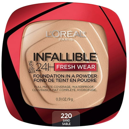 

L Oreal Paris Infallible Up to 24 Hour Fresh Wear Foundation in a Powder Sand 0.31oz
