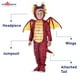thumbnail image 2 of Disfraz de dragón americano para niños, diseño de dragón rojo, 2 of 7