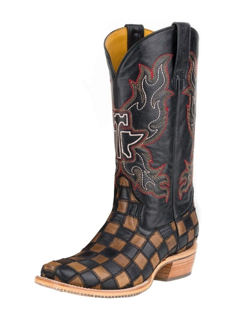 Tin Haul Western Boots Mens Checkers Brown 14-020-0011-0707 BR