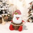 thumbnail image 4 of Cagogo under $5 Snowman Candy Basket, Christmas Snowman Candy Basket,Elderly Snowman Doll Ornament,Desktop Holiday Decoration Prop,Cute Snowman with Gift Basket,Festive Tabletop Decor for Christmas, 4 of 6