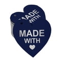thumbnail image 1 of Inkdotpot Made With Love Wedding Bottle Tag Real Silver Foil Favor Hang Tag 100 Pack, 1 of 6