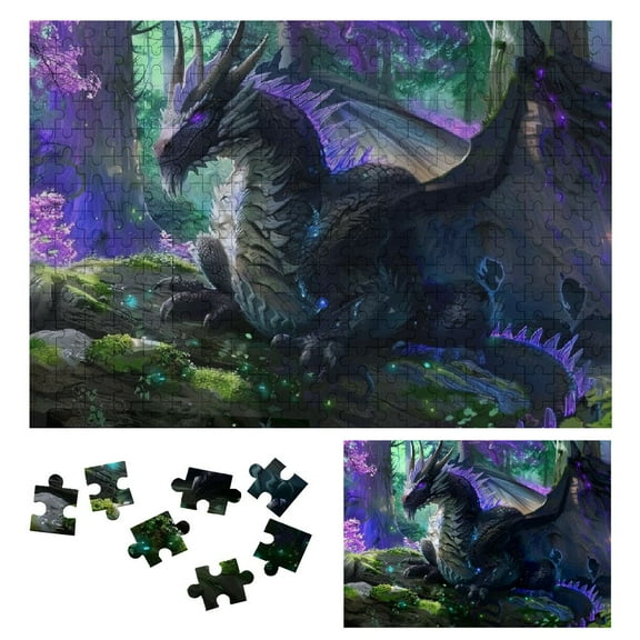Shiartex Dragon Wooden Jigsaw Puzzle, Premium Eco-Friendly Hard Challenge Game for Adults, Gift for Family Friends, Home Decor Art Piece 300 PCS