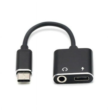 HPDL 2 in1 TypeC to Charger Headphone AUX Audio Jack 35 mm USB Cable C Adapter
