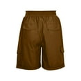 thumbnail image 4 of Women's Hiking Cargo Shorts Golf Outdoor Active Elastic Waist Drawstring Summer Solid Color Travel Shorts with Pockets, 4 of 4