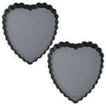 thumbnail image 1 of Shisuyan Heat-Resistant Baking Pan Carbon Steel 2Pack 4Inch Heart Shape, 1 of 9