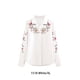 thumbnail image 4 of Sonducket Camisas de mujer de talla grande camisa blanca de manga larga bordado Vintage Top elegante fiesta de negocios deportes blusa ajustada Prendas para la parte del cuerpo 1518 Blanco XL, 4 of 6