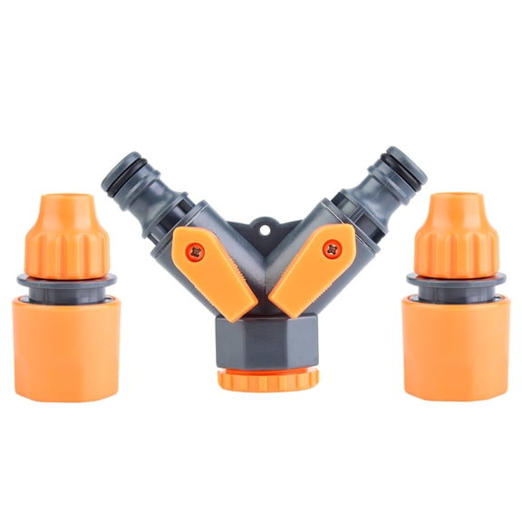 8-12mm Tap Hose Splitter with 2-Way Quick Connector for watering convenience Y-Shaped Garden Water Pipe Adapter