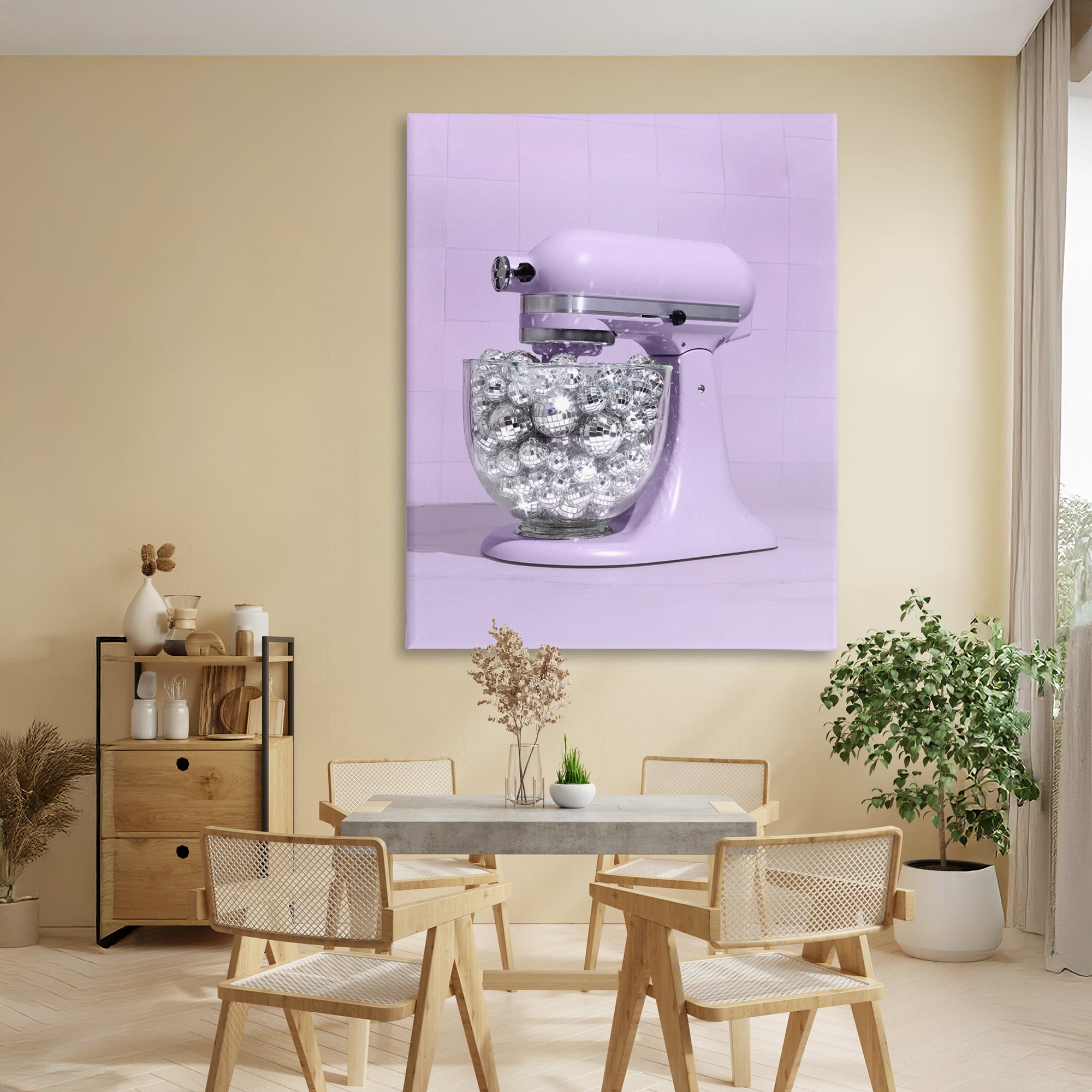 Stupell Industries Disco Kitchen Mixer over Purple Canvas Wall Art, design by LISH Creative