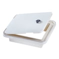 thumbnail image 2 of RV Designer B150 White Rectangular Locking RV Cable Hatch - 7.6" x 6.5" x 2", 2 of 2