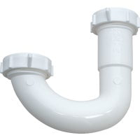 Plumb Pak J-Bend Pipe 1 1/4 Inch PVC - Durable Plastic, White - 1-1/4 In.