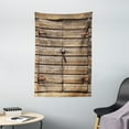 thumbnail image 1 of Rustic Tapestry, Old Wooden Aged Barn Door with Padlock Abandoned Vintage Farmhouse Rural Village Photo, Wall Hanging for Bedroom Living Room Dorm Decor, 40W X 60L Inches, Brown, by Ambesonne, 1 of 2