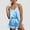 Light Blue, variant on Satin Pajama Set for Women 2 Pcs Camisole Top and Shorts Loungewear for Women Matching Set