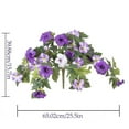 thumbnail image 3 of Artificial Petunias Flowers Outdoor Hanging Plants 26x16 Inch Purple Faux Vine Decor Wall Garden Patio Wedding Fake Floral Arrangement, 3 of 9