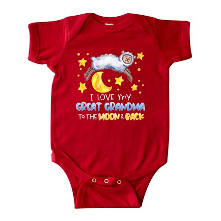 

Inktastic I Love my Great Grandma to the Moon and Back Cute Sheep Gift Baby Boy or Baby Girl Bodysuit