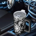 thumbnail image 6 of Black Christmas Snowflake Pattern Tumbler with Handle and Lid,40oz Double Wall Vacuum Insulated Tumbler,Cups Gift for Women and Men, 6 of 7