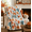 Orange, blue, yellow, white, variant on Serafina Home Decorative Throw Blanket: Colorful Floral Medallion Design Accent for Couch or Bed, Colors: Coral Blush, Yellow, Beige