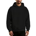 thumbnail image 5 of Men's Hoodies Pullover 3X Solid-Color Fashionable Warm Embroidered Pocket Long Sleeve Hooded Sweatshirt, 5 of 6