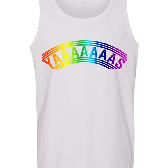 Jem Mens Yaaaaaaas Tank Top, White, X-Large