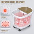 thumbnail image 4 of Costway Foot Spa Bath Massager w/ 2-Angle Shower & Motorized Rollers Coffee, 4 of 10