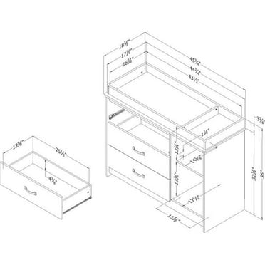 Rosebery Kids Contemporary Changing Table in Weathered Oak
