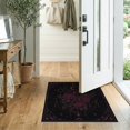 thumbnail image 2 of ODIKA 2'x3' Washable Accent Rug Pet Friendly, Bedside Mat Black Dark Rose Celestial Snake Design Intricate Floral and Cosmic Motif Art for Bedroom, Nursery, RV, 2 of 7